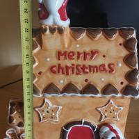 Biscottiera in ceramica a forma di casetta