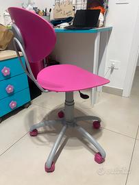 Sedia da scrivania rosa