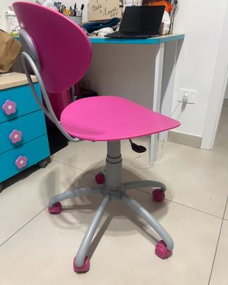 Sedia da scrivania rosa