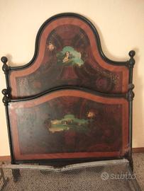 letto antico in ferro dipinto