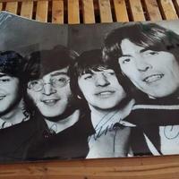 Poster con firme originali dei Beatles 75x50