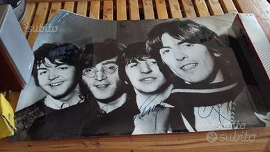 Poster con firme originali dei Beatles 75x50