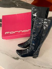 Stivali Fornarina blu vernice EU 37