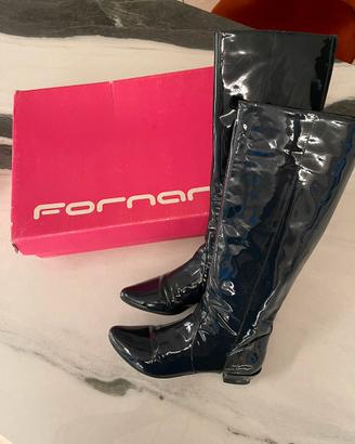 Stivali Fornarina blu vernice EU 37