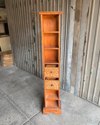 Cassattiera legno torre e  2 cassetti 5 divisori