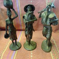 BRONZO , n 3 STATUETTE africa 