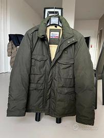Giaccone Blauer XXL imbottito piuma d'oca verde