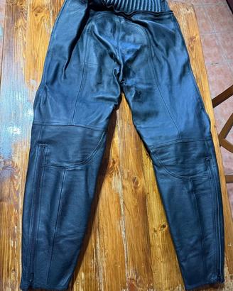 Pantaloni pelle moto Yes sottomarca Dainese