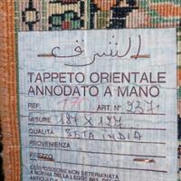 Cachemire di TAPPETO DI SETA INDIANO