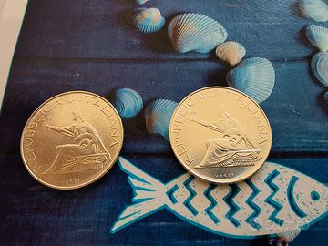 2 monete 500 lire d'argento centenario.