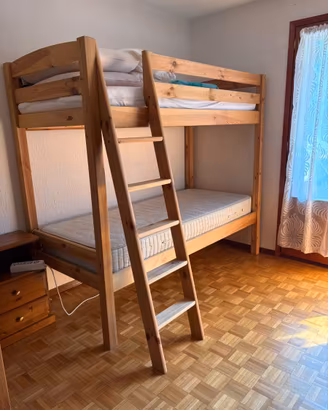 Letto a castello in pino