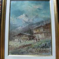 Dipinto olio su tela Anton Brioschi