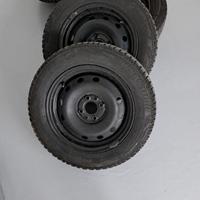 4 cerchi in acciaio 14" Fiat 500 + gomme invernali