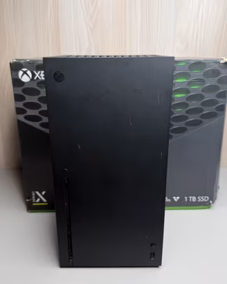 Console Xbox Series X con scatola e cavi funziona