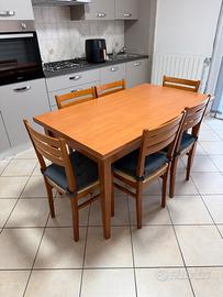Tavolo da pranzo allungabile + 6 sedie
