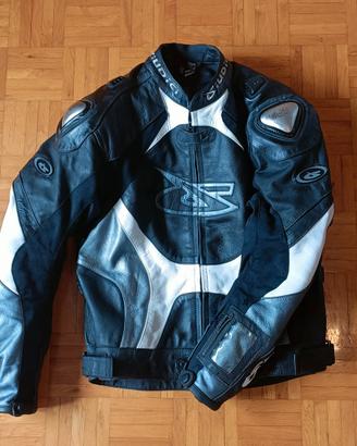 Giacca motociclista uomo vera pelle!