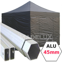 Gazebo alluminio 3x3 impermeabile nero pieghevole