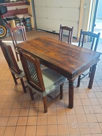 tavolo arte povera e sedie