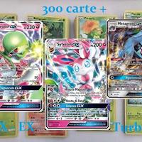 Pokémon GCC: 300 carte varie, 3 rare GX EX V Turbo