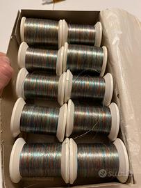 Filo metallizzato da ricamo sfumato