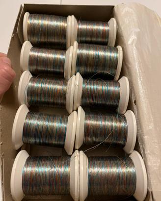 Filo metallizzato da ricamo sfumato