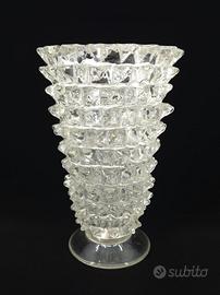 Vaso Vetro Murano Rostrato Stile Barovier 1960s