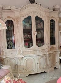 Vetrina Stile ShabbyChic Color Avorio e Tortora 