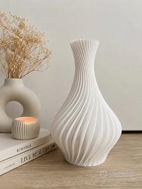 Vaso Decorativo Moderno con Design a Spiral
