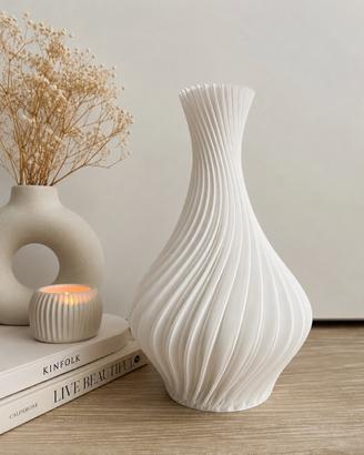 Vaso Decorativo Moderno con Design a Spiral