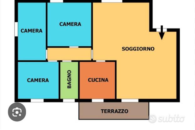 Ampio quadrilocale per famiglia a Venaria