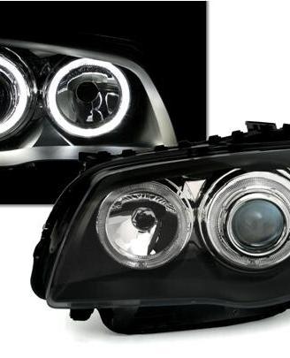 Fari anteriori angel eyes BMW E87 serie1 LED NERO