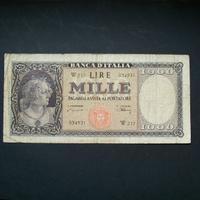 1000 lire  1947 rara banconota  serie sostitutiva