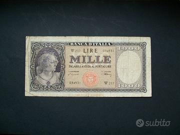 1000 lire  1947 rara banconota  serie sostitutiva
