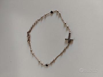Bracciale ROSARIO in argento 925 con croce 