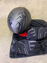Set sci: casco+guanti
