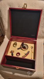Set accessori vino in scatola legno