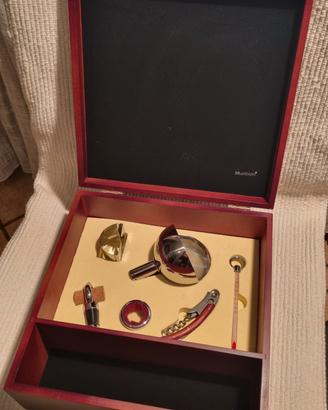 Set accessori vino in scatola legno