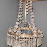 Lampadario e abat jour cristallo antichhi