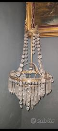 Lampadario e abat jour cristallo antichhi