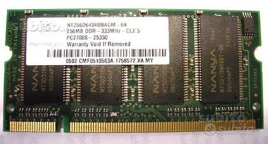 256 MB DDR 333mhz CL.2.5 PC2700S-25330 Nanja