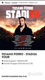 2 Biglietti Concerto Tiziano Ferro a Padova