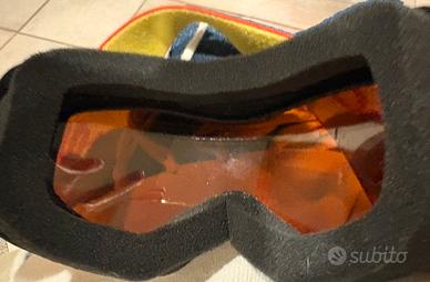 Maschera per casco sci o snowboard con cuatodia