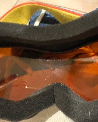 Maschera per casco sci o snowboard con cuatodia