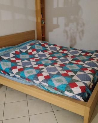 Letto matrimoniale e cassettiera Malm Ikea
