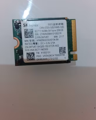 SSD NVMe M.2 2230 256GB SK hynix BC711-100% Vita
