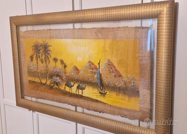 Quadro con papiro egiziano