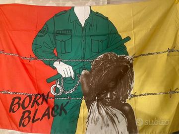 Bandiera born black stop racism Africa