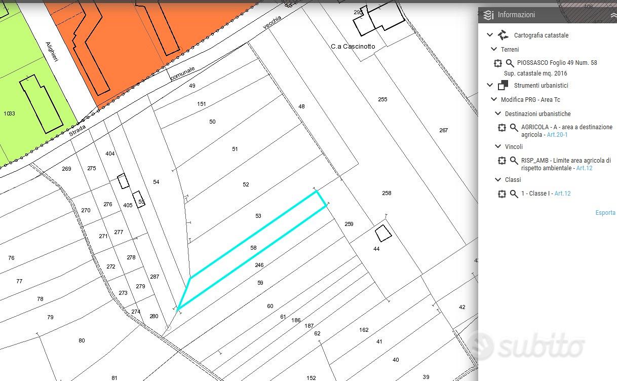 Terreno agricolo (Seminativo Arborato) di 2016 mq - Vista 2