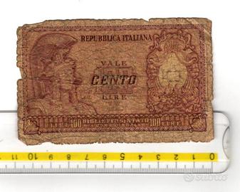 Banconota REPUBBLICA ITALIANA 100 LIRE 1951 ITALIA