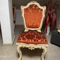 tavolo + 6 sedie +2 sedie capotavola+ cristalliera